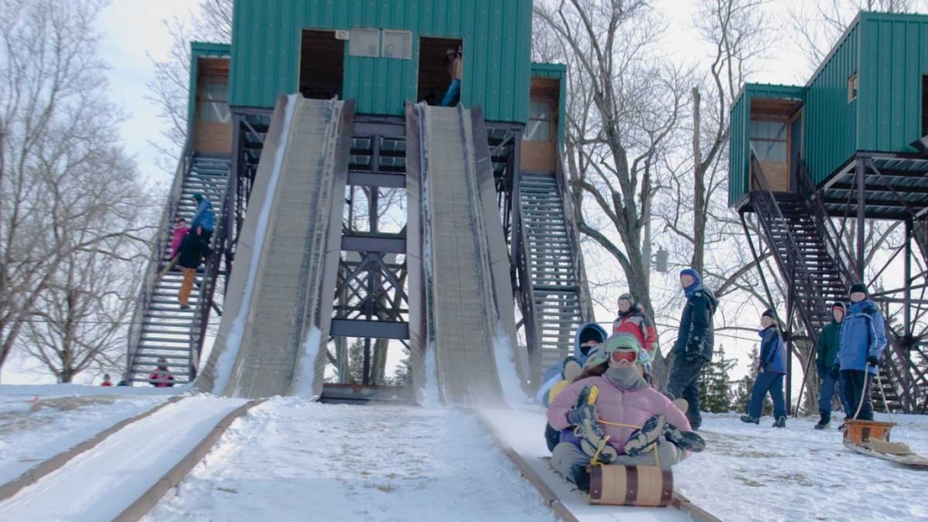 Tobagganing at Chestnut Ridge Park