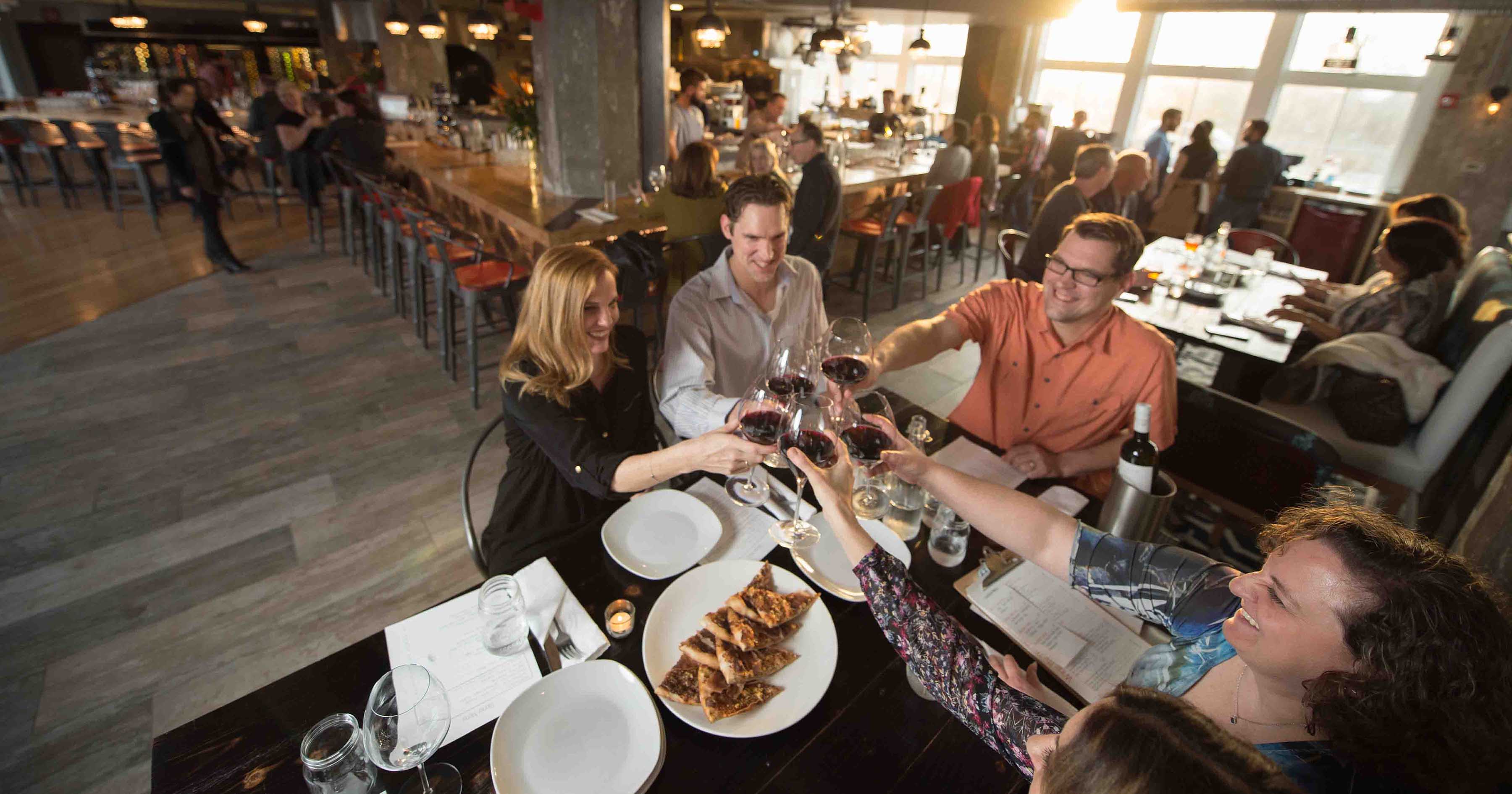 Group having brunch at Roost