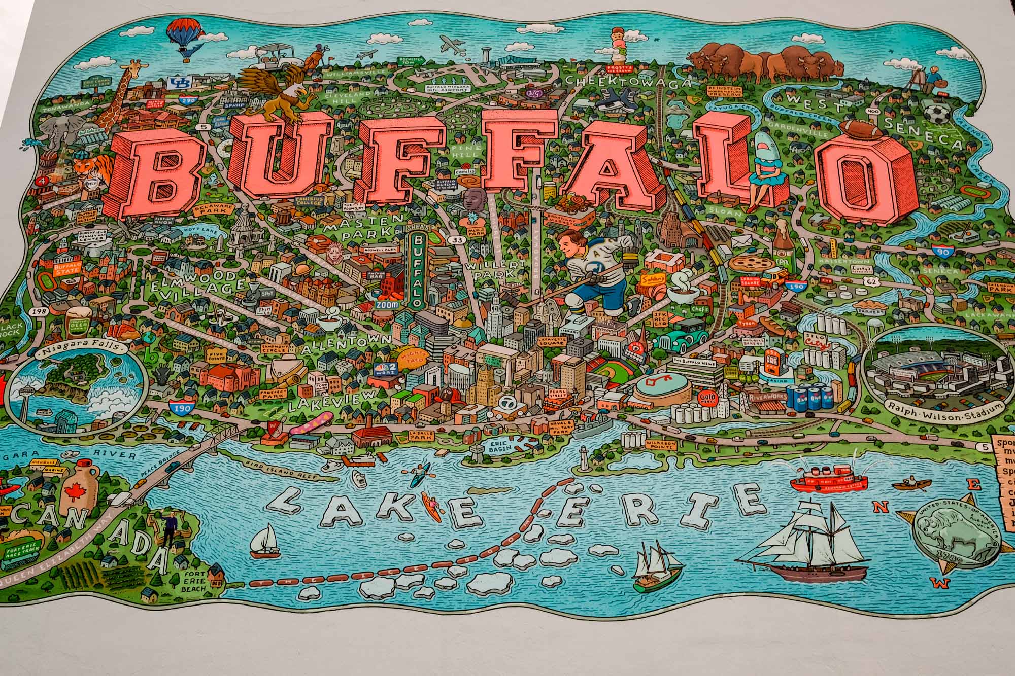 "Buffalo Map", Mario Zucca (1297 Hertel)