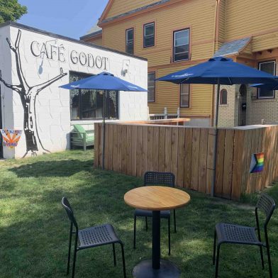 Exterior shot of Cafe Godot in Buffalo, NY