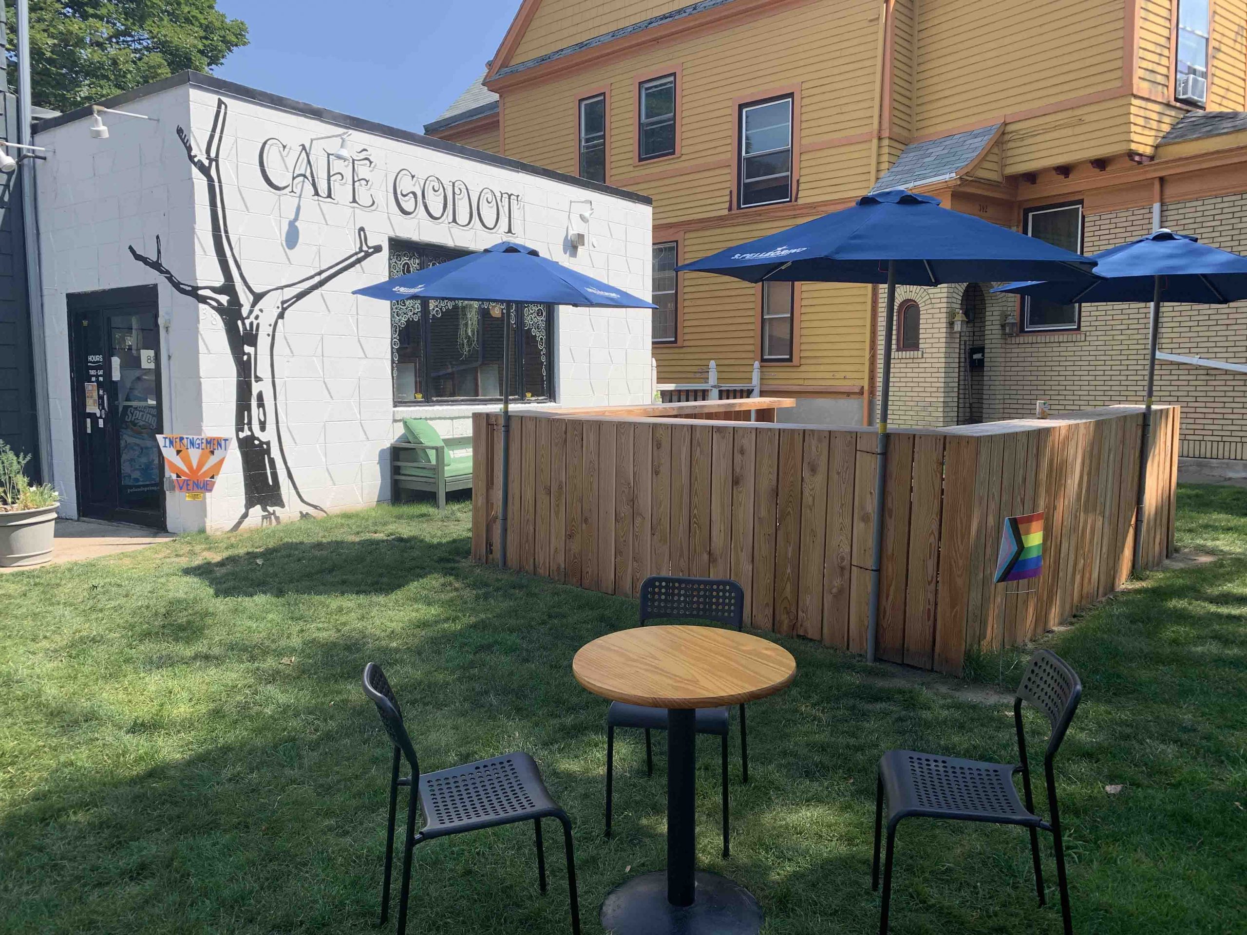 Exterior shot of Cafe Godot in Buffalo, NY