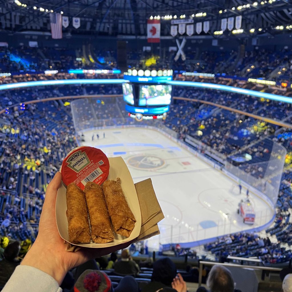 Pizza Logs at a Buffalo Sabres game